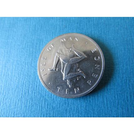 1976 QUEEN ELIZABETH II ISLE OF MAN TEN PENCE FREE POST.