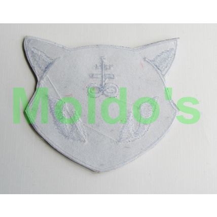 Cat Iron On Badge Embroidered Witch Wiccan Mystic Cloth Gothic Magic Black P366