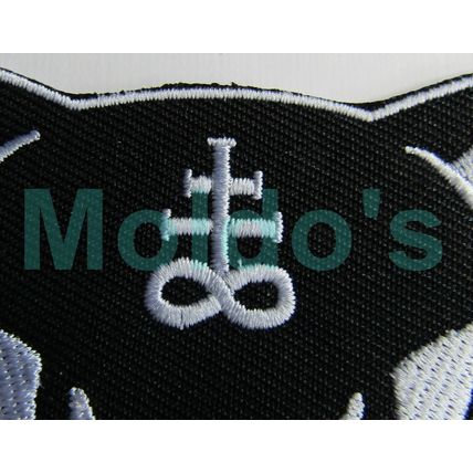 Cat Iron On Badge Embroidered Witch Wiccan Mystic Cloth Gothic Magic Black P366