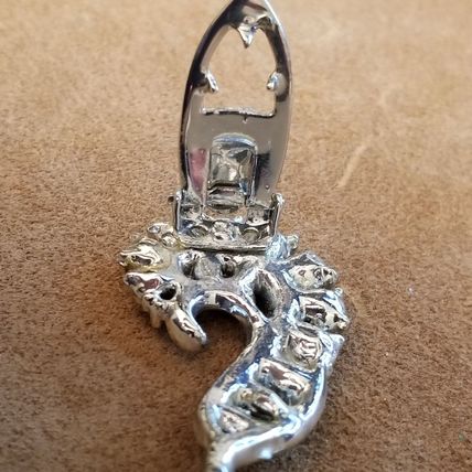 Vintage Silver Tone Rhinestone Scarf Clips