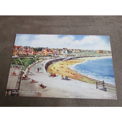 Valentines Postcard - Westgate on sea West Bay Kent - A2296 Artist E.W Trick