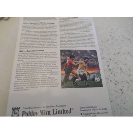 1982 Isle of Man - one crown - XII World cup Spain - in folder