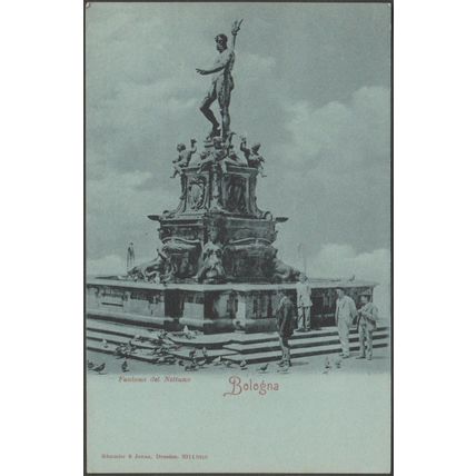 Fontana del Nettuno, Bologna, c.1900 - Römmler & Jonas Cartolina