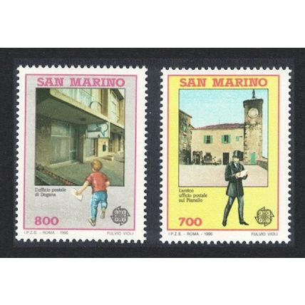 San Marino Europa Post Office Buildings 2v 1990 MNH SG#1360-1361