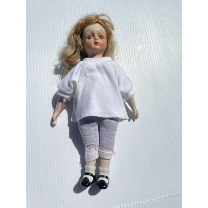 Vintage Porcelain Cloth Doll