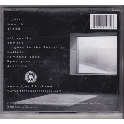 Editors - The Back Room (2005). CD Album.