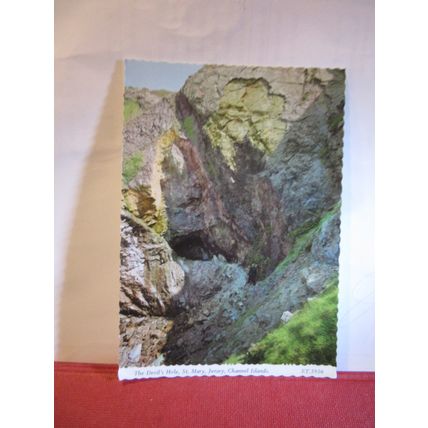 THE DEVIL'S HOLE, ST. MARY, JERSEY unused postcard by Bamforth =