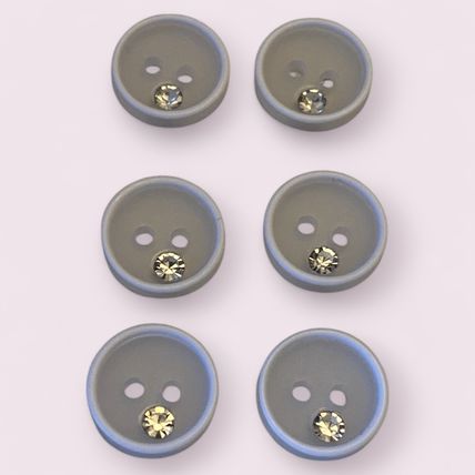 11mm Baby Shirt Buttons For Knitting Pink Or White Sewing Diamond Imitation Stud