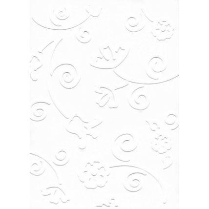 A6 Embossed Card. 10 Sheets. Floral. Cardmaking Scrapbooking Crafts Toppers