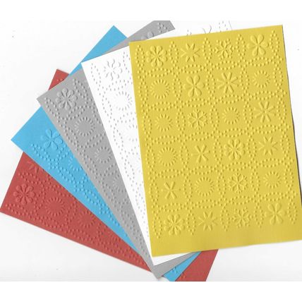 A6 Embossed Card. 10 Sheets. Floral. Cardmaking Scrapbooking Crafts Toppers