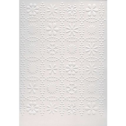A6 Embossed Card. 10 Sheets. Floral. Cardmaking Scrapbooking Crafts Toppers