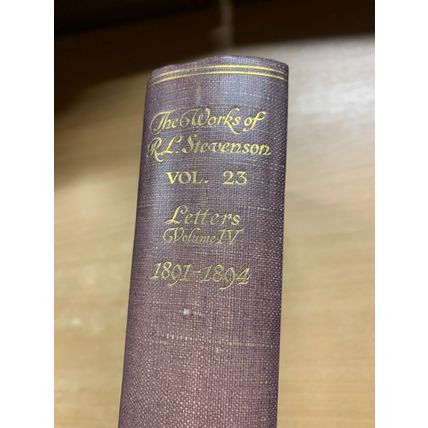 RARE* 1923 THE LETTERS OF ROBERT LOUIS STEVENSON VOL 23 ANTIQUE BOOK (P6)