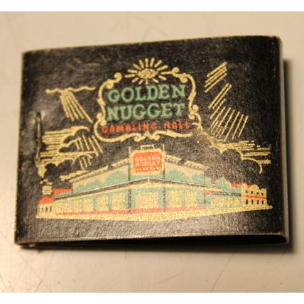 VTG Las Vegas MATCH BOOK Collectors Gift Casino Advertising The Golden Nugget