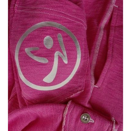 Zumba Mo' Fun French Terry Pants 100% Cotton Back to the Fuchsia S