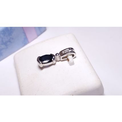Estate .80ctw Natural Blue Sapphire/Diamond 14Kt White Gold Drop Pendant #22476