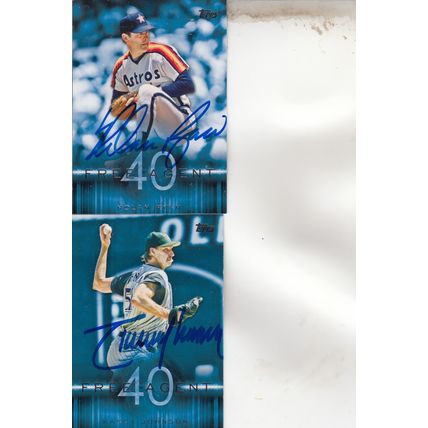 NOLAN RYAN & RANDY JOHNSON AUTO 2015 ASTROS & DIAMONDBACKS HOF WORLD CHAMPIONS