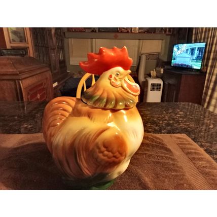 Old Vintage Original Purinton Cookie Jar Rooster 12" Tall 1940/50s