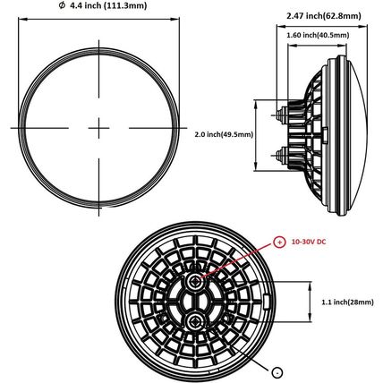 LED PAR36 Aviation Grade Aircraft Taxi Light White 2,100 Lumens Wide Beam (Screw