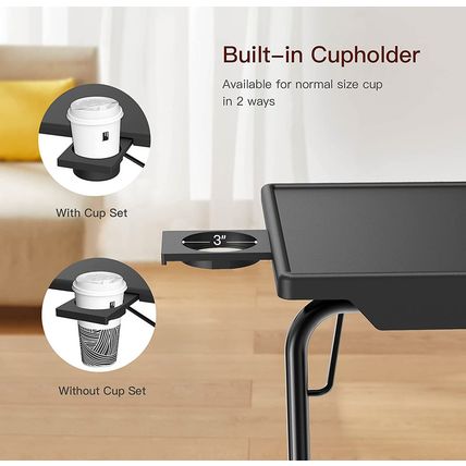 Adjustable TV Tray Table - TV Dinner Tray on Bed & Sofa, Comfortable Folding Tab