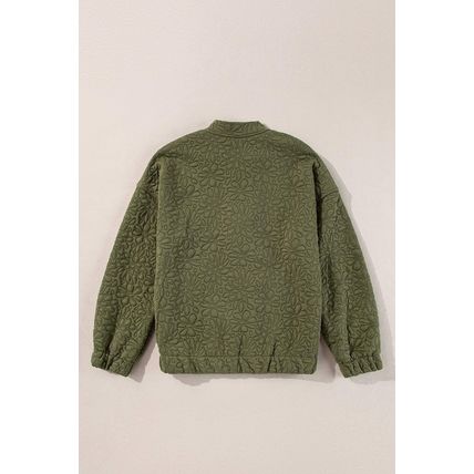 Jungle Green Floral Quilted Jacket