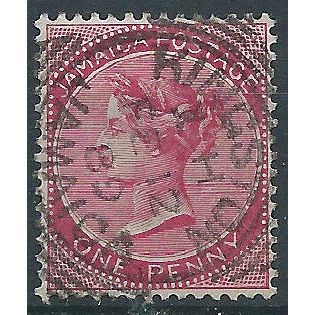 Jamaica 1886 SG18a 1d Carmine KINGSTON CDS Fine Used....
