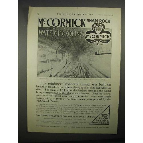 1911 McCormick Sham-Rock Waterproof Portland Cement Ad
