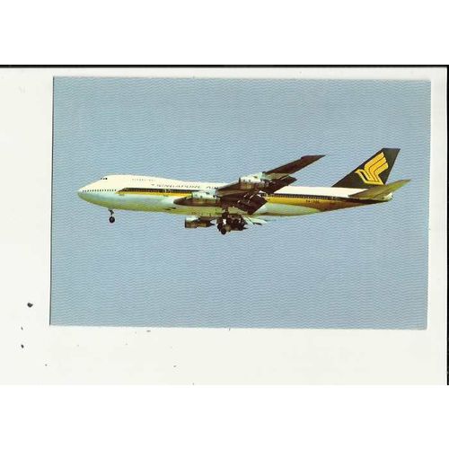 Aviation SINGAPORE AIRLINES BOEING 747-212B Postcard by Aironautica (VC26)