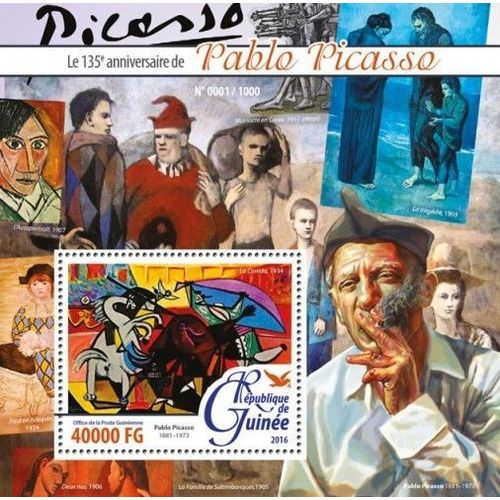 GUINEA 2016 SHEET MNH PABLO PICASSO ART PAINTINGS ARTE PINTURAS PEINTURES 1A
