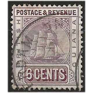 British Guiana 1889 SG197 6c Dull Purple & Brown Fine Used . ..
