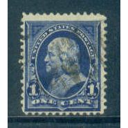 Used 264 1c Benjamin Franklin Barely Clears M02754