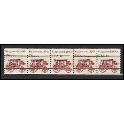 1898Ab 4c Stagecoach Fine MNH Dry Gum PNC 6/5 Line Gap AA0124