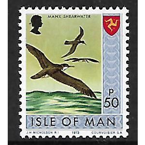 ISLE OF MAN 1973 50p MANX SHEAR WATER SG 32 M MINT