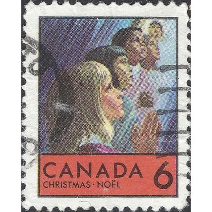 CANADA, CHRISTMAS, Children praying, red 1969, 6c, #3