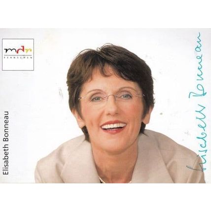 Elisabeth Bonneau MDR Fernsehen German TV Presenter Hand Signed Card Photo