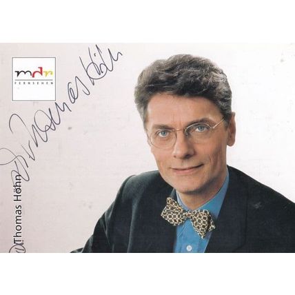 Thomas Hohn Famous MDR Fernsehen German TV Presenter Hand Signed Card Photo