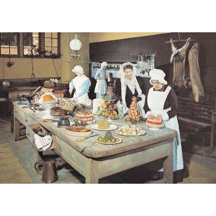 Victorian Kitchen At Charlecote Park Warwick Postcard