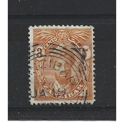 Zanzibar.SG300 3c Sultan Khalifa bin Harub (Orange-Yellow).Fine Used.Jul24k