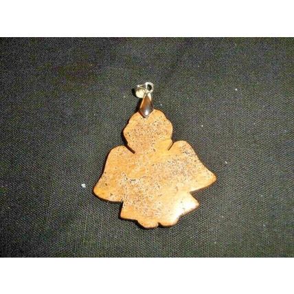 Unique picture jasper guardian angel keyring or necklace B