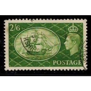 GB 1951 George VI 2s6d green vignette used SG509