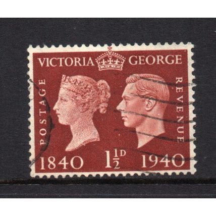 George VI - 1940 - 1½d Red-Brown (Stamp Centenary) (sg481) Used