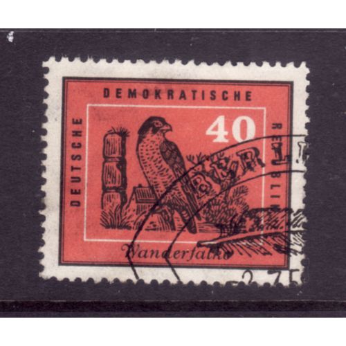 GERMANY 1959 BIRDS 40pf RED PEREGRINE FALCON SG E437 FINE USED