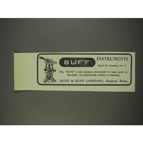1910 Buff & Buff Company Instruments Ad - Transits