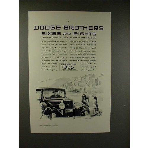 1930 Dodge Brothers Six Car Ad