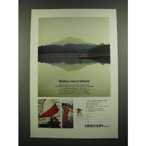 1971 Oregon Tourism Ad - Water, Everywhere