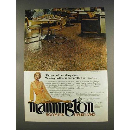1977 Mannington Classicon Floor Ad - Juliet Prowse