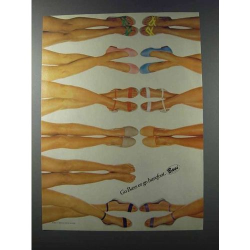 1981 Bass Shoes Ad - Go Bass or Go Barefoot
