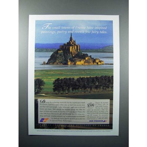1996 Air France Ad - Paintings, Poetry, Fairy Tales