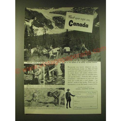 1951 Canada Tourism Ad - Feast your eyes on Canada