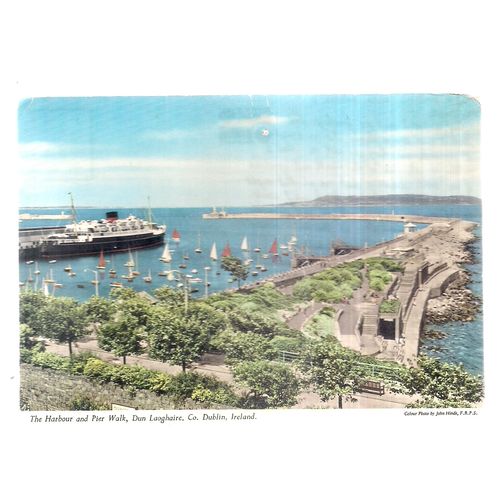 THE HARBOUR, DUN LAOGHAIRE, CO. DUBLIN, IRELAND used postcard by John Hinde =