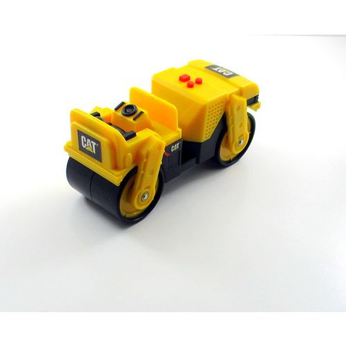 Caterpillar Asphalt Drum Compactor, Yellow Construction Vehicle